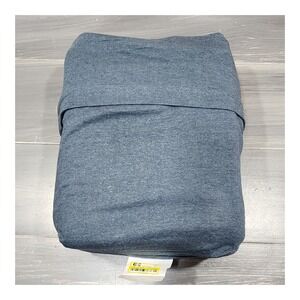 Threshold Twin Sheet Set Cotton Jersey Heathered Blue 3pc